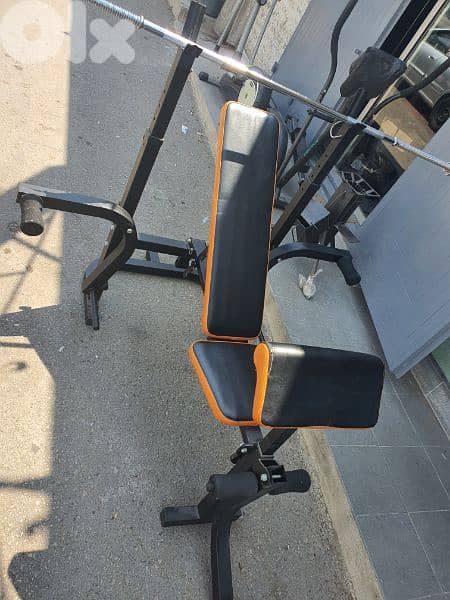 Adjustable bench with flies and rack & biceps stand & legs 03027072 0