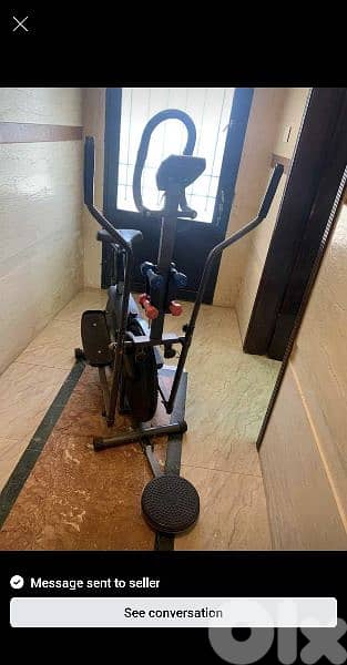 Cardio burning fat 4 in1 elliptical and bike machine plus dumbells 1