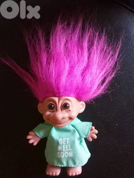 3 TROLLS SET colored still good RUSS BERRY rare vintage toys, All=40$ 1
