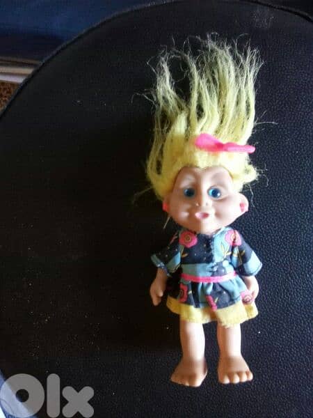 3 TROLLS SET colored still good RUSS BERRY rare vintage toys, All=40$ 2