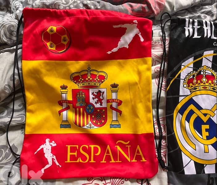 swimming bag real madrid and spain both for 5 usd 2
