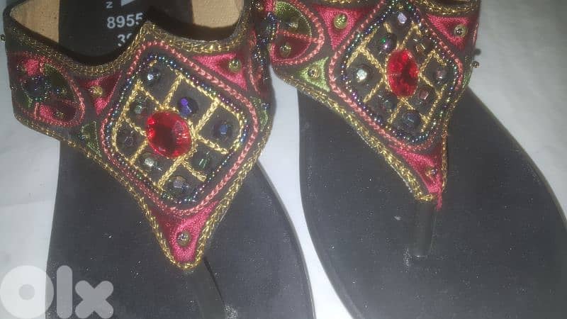 colorfull beads artisanal mules shoes sandals 39 2