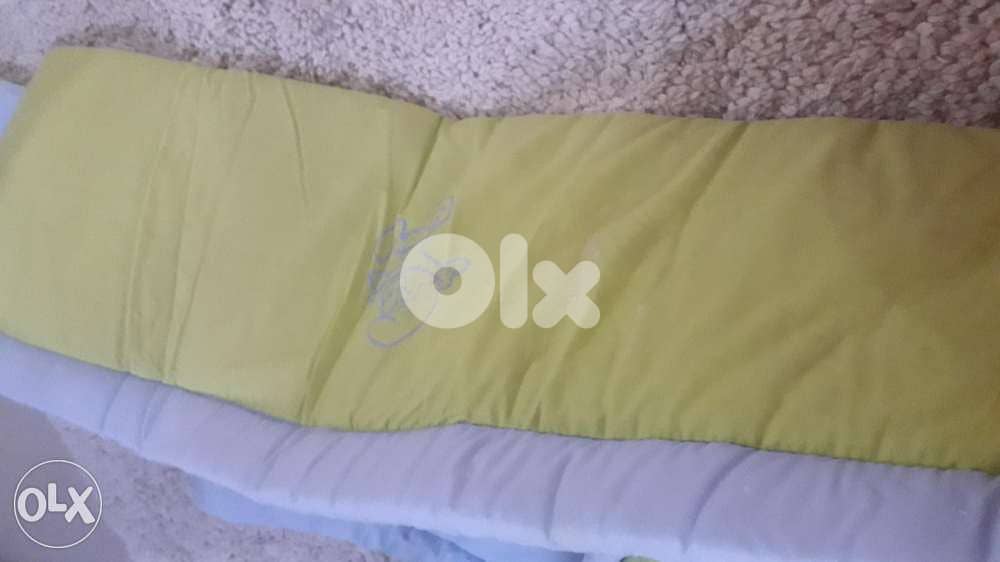 حاجب بارك سرير طفل . مع لحاف قماش وقطن 3