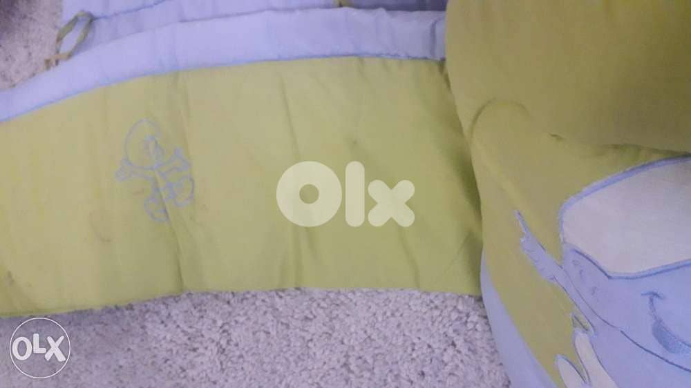 حاجب بارك سرير طفل . مع لحاف قماش وقطن 4