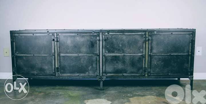 [ Industrial contemporary steel TV stand , console cabinet unit ] 1