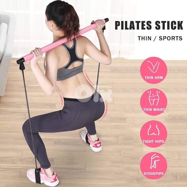 Pilates Bar Kit with Resistance Band 2