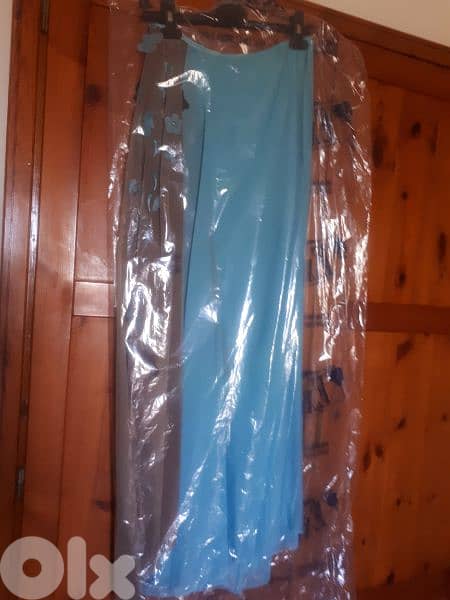 long skirt with strapless top and a shal 0