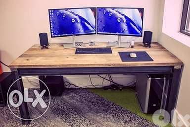 [ Contemporary desk - A Very heavy industrial steel desk ] 1