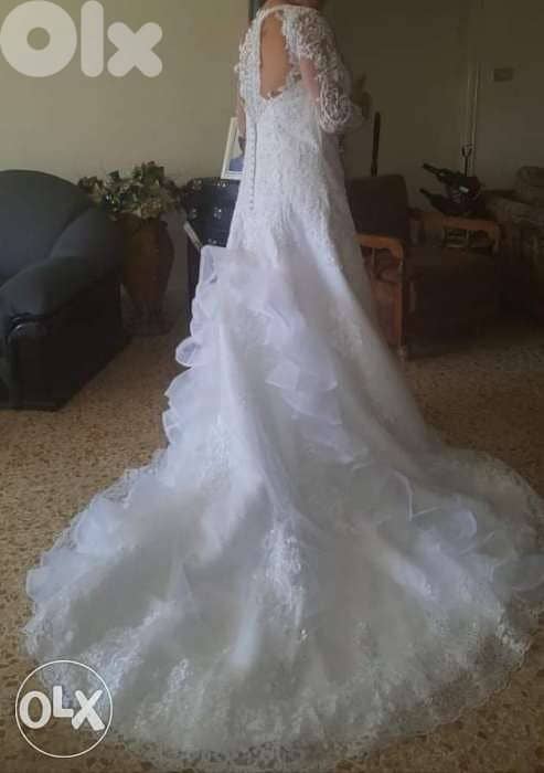 فستان عرس Wedding dress used one time, hand made very good condition 2
