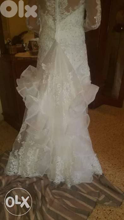 فستان عرس Wedding dress used one time, hand made very good condition 3
