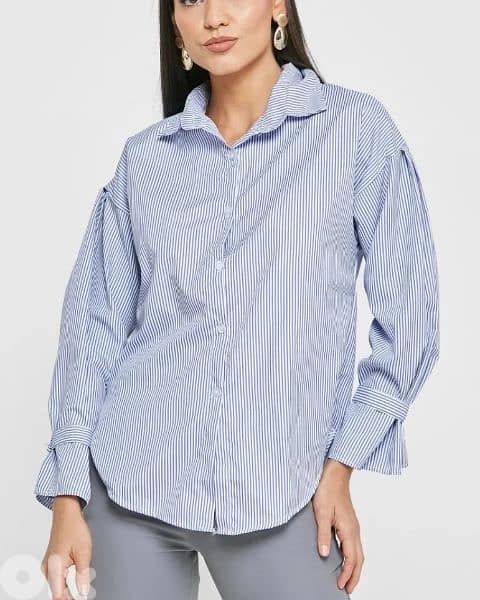 Ella sleeve tie button down shirtSize M 1