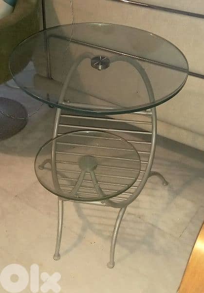 COFFEE TABLE - Glass & Metal 1