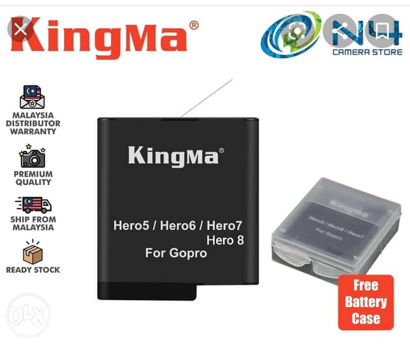 KingMa Copy Battery for Gopro 5/6/7/8 1