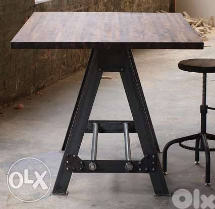 [ Industrial steel - Frame Table Kitchen Island Bar ] 1