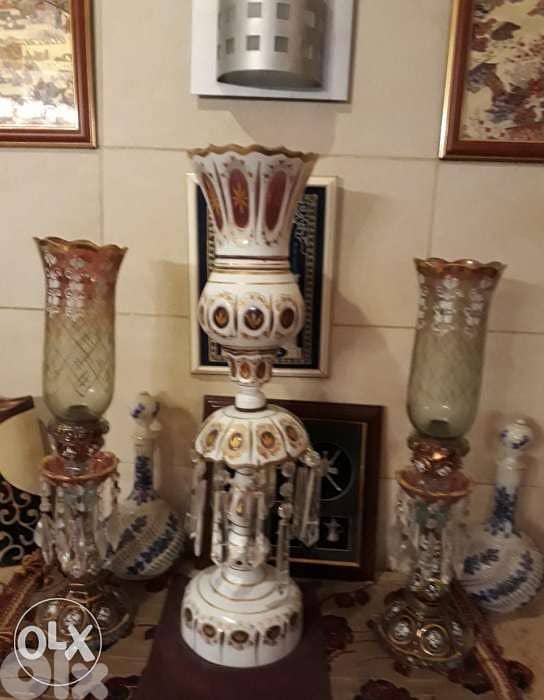 لمبادور فانوس زجاج انتيك 0