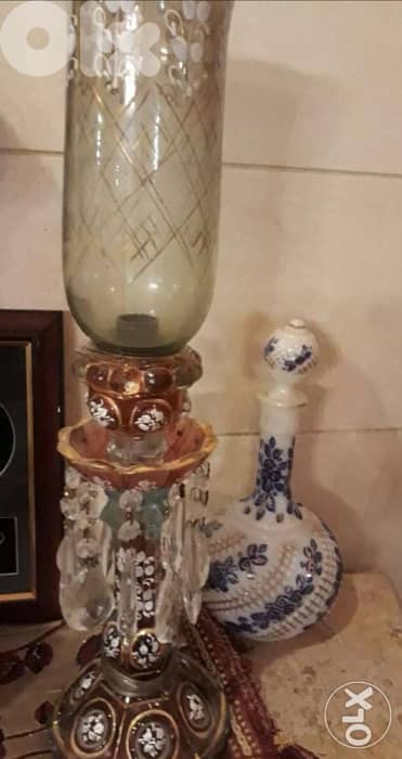 لمبادور فانوس زجاج انتيك 1