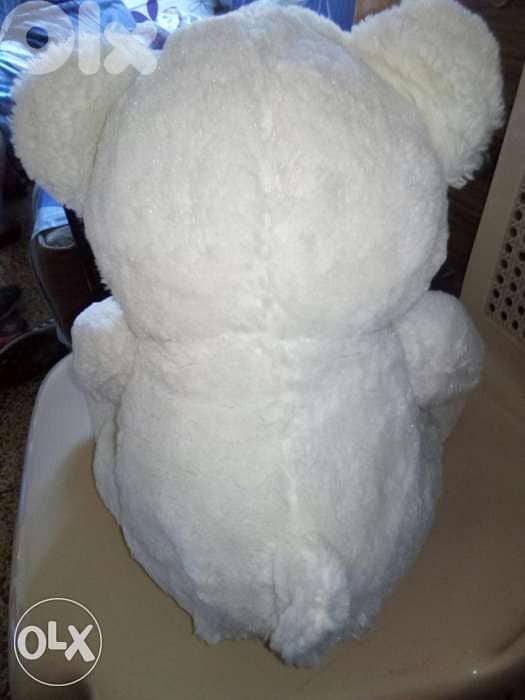 SILVER GRAY &WHITE BEAR, Height 40Cm has a flower as new plush toy=12$ 1
