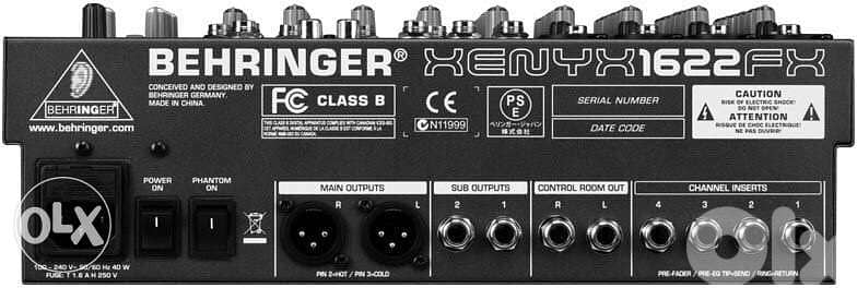 Behringer xenyx1622 FX mixer w effects 1