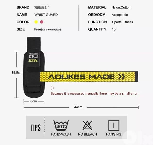 AOLIKES 1 Pair Wrist  Wraps For Weight Lifting 1