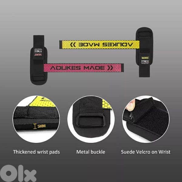 AOLIKES 1 Pair Wrist  Wraps For Weight Lifting 5