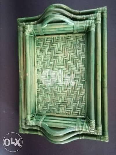 Bamboo tray set of 3