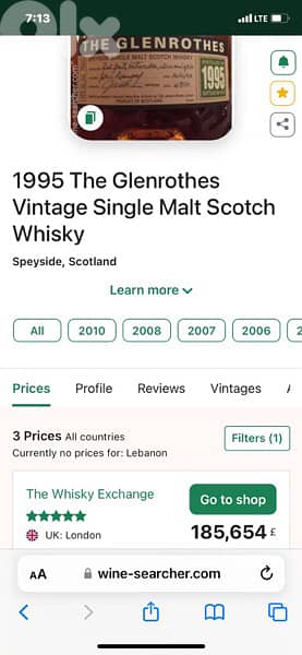 rare antique bottle 1995 glenrothes limited 4