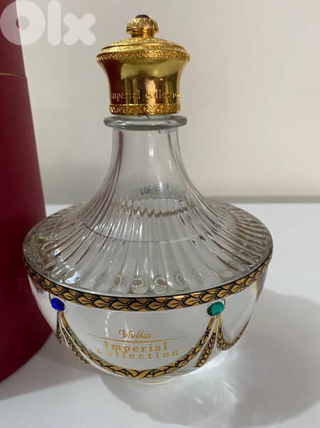 antique cristal bottle 24 carat guilded 1