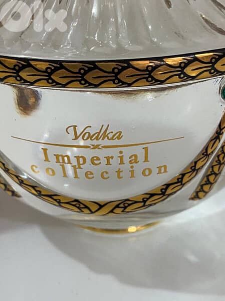 antique cristal bottle 24 carat guilded 5