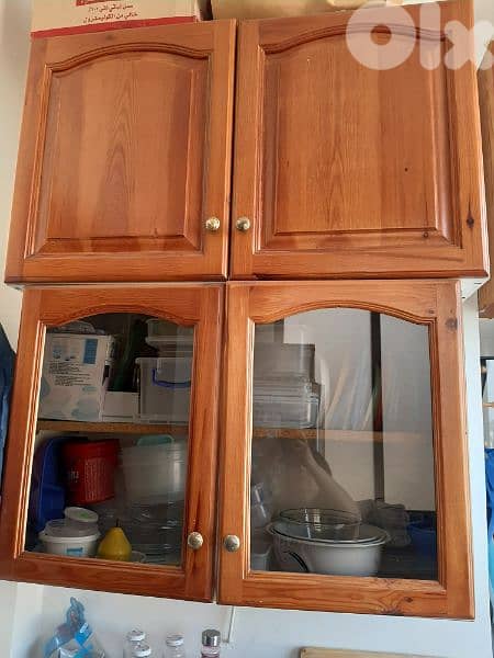 خزاءن مطبخ  مستعمل خشب سويدي حالة جيدة 0