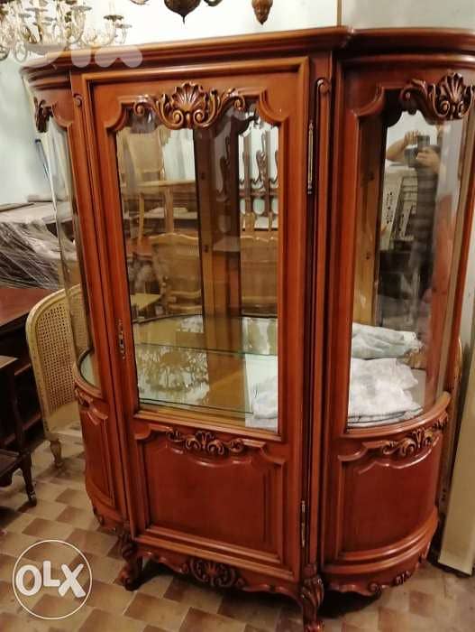 من اجمل فيترين سفرة او صالون فخمة جدا حفر يدوي الانتيك القديم شغل مميز 0