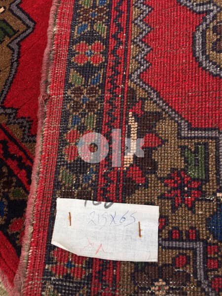 سجادة عجمية. شغل يدوي صوف 215/65. persian carpet. Tapis. Hand made 6