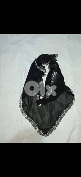 vintage coin scarf triangle shape 50*115cm 1