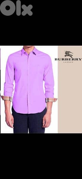 Burberry shirt carro zghir bas lon move size m l xl xxl fi bag gift 0
