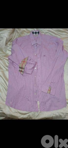 Burberry shirt carro zghir bas lon move size m l xl xxl fi bag gift 1