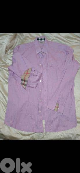 Burberry shirt carro zghir bas lon move size m l xl xxl fi bag gift 2