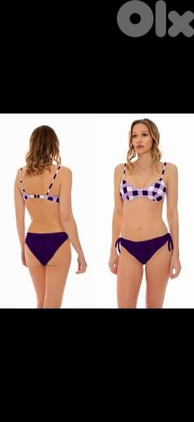 swimsuit purpke with check m l xl xxl 1