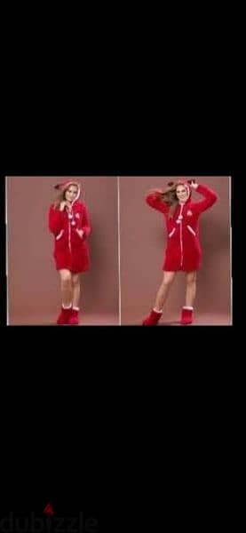 lingerie robe maftou7 b sa7ab ma3 pantoufle s to xxxL. bas ahmar terke 1