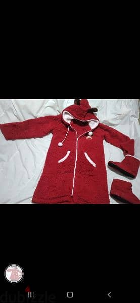 lingerie robe maftou7 b sa7ab ma3 pantoufle s to xxxL. bas ahmar terke 5