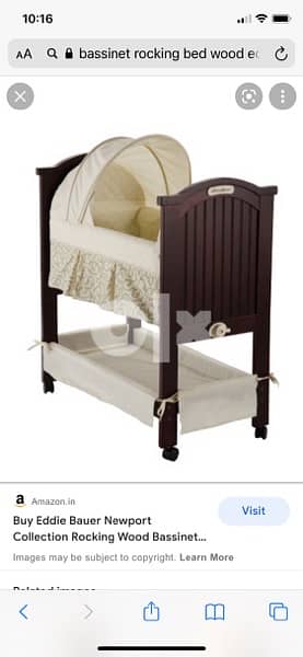 EDdie bauer rocking bed bassinet for babies 2