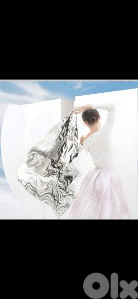 scarf grey white black linen 70*17cm 1=7$ or 3= 15$ 1