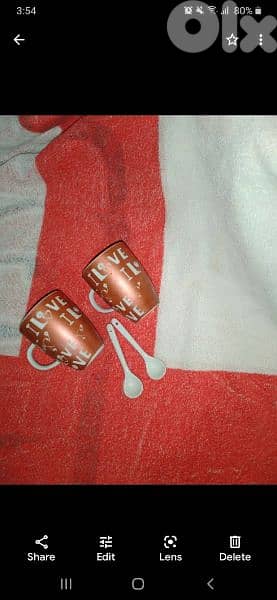 gift set 4pcs 2 mugs & 2 spoons 4