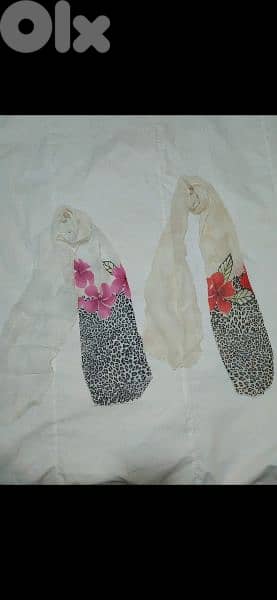 scarf btw 140cm& 160cm.  1=5$ or 3=13$ 7