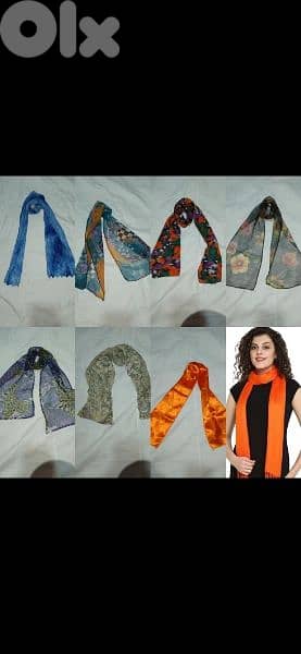 scarf chiffon sizes are on photos  1=7$ or 3=15$ 0