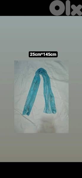 scarf blue with silver scarf  1=5$ or 3=13$ 1