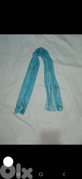scarf blue with silver scarf  1=5$ or 3=13$ 4
