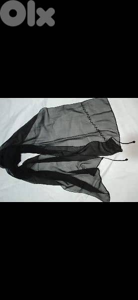 black mousline scarf fi seda 50cm* 170cm. w fi ma3 kharaz 45*200cm 9