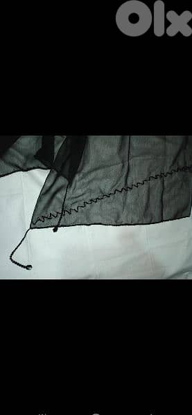 black mousline scarf fi seda 50cm* 170cm. w fi ma3 kharaz 45*200cm 13