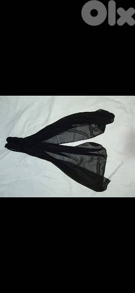 black mousline scarf fi seda 50cm* 170cm. w fi ma3 kharaz 45*200cm 17