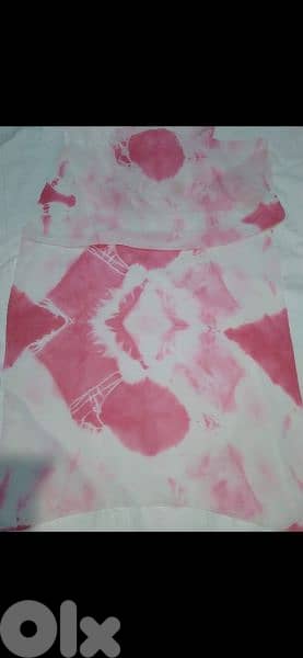 scarf pink with white scarf 60*150cm 4