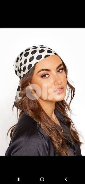 scarf white polka dot scarf  15*130cm  1=7$ or 3= 15$ 1